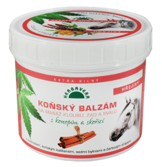 Herbavera Warmer Pferdebalsam mit Hanf, Zimt und Capsaicin, 500 ml