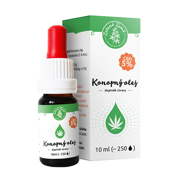 Zelena Zeme CBD Ulei de cânepă 5 %, 10 ml