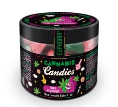 Euphoria Caramelos de Cannabis Frambuesa Ácida, 140 g