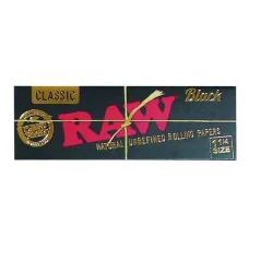 RAW Black Classic 1 1/4 Blättchen - natürliche, unraffinierte Blättchen, 50 Stück