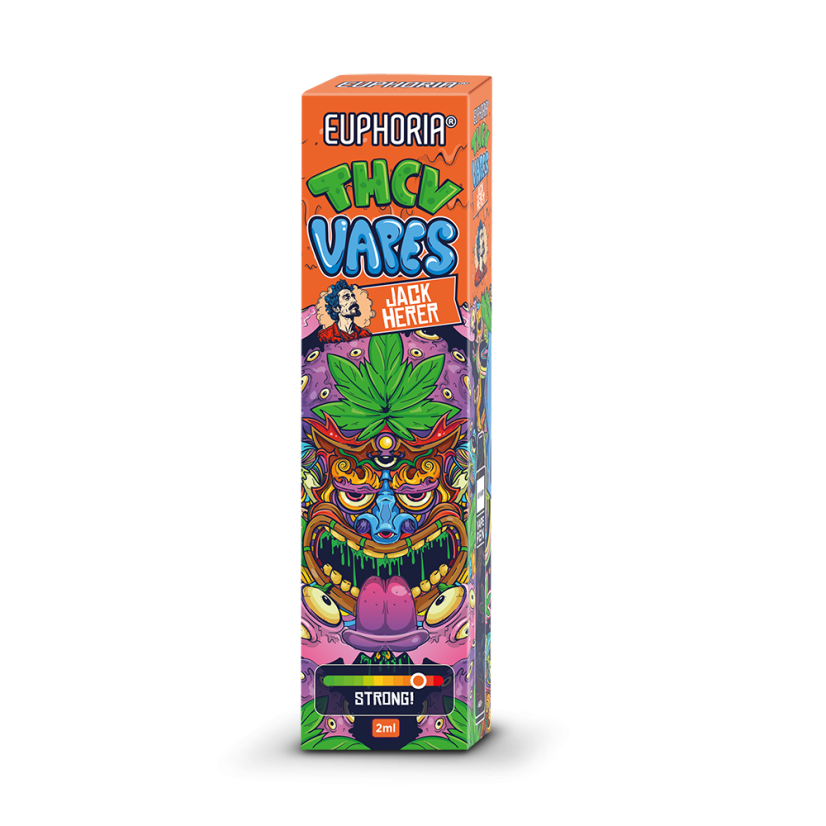 Euphoria THCV Disponibel Vape Pen Jack Herer, 98 % THCV, 2 ml Euphoria THCV Disponibel Vape Pen Jack Herer, 98 % THCV, 2 ml