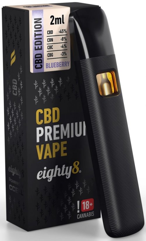 Eighty8 CBD Vape Pen Premium Blueberry, 45 % CBD, 2 ml