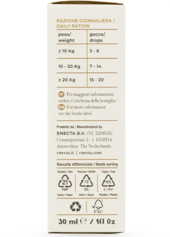 Enecta Huile CBD pour animaux 5%, 1500 mg, 30 ml