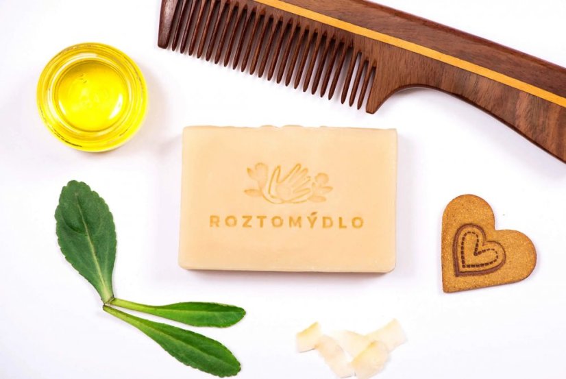 Roztomýdlo Shampoo-saippua, jossa hamppu- ja jojobaöljyä, 110 g