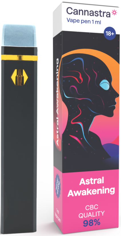 Cannastra CBC Wegwerpvape-pen Astral Awakening, CBC 98% kwaliteit, 1 ml