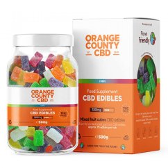 Orange County CBD Gumové kostky, 95 ks, 3200 mg CBD, 500 G