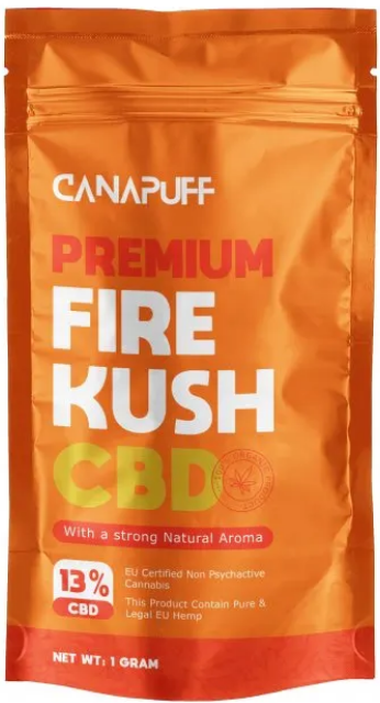 CanaPuff CBD Hemp Flower Fire Kush, CBD 13 %, 1 g - 10 g