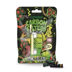 Euphoria Tselluloos + keraamiline süsinikfilter, 50 tk