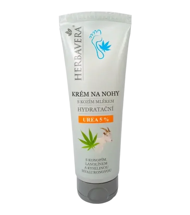 Herbavera Feuchtigkeitsspendende Fußcreme mit Ziegenmilch, 120 ml