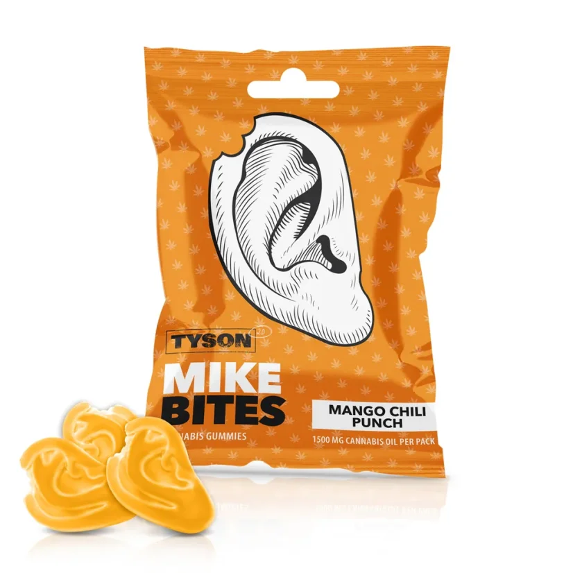 Tyson 2.0 Mike's Bites Ponche de mango y chile gominolas de cannabis, 50 g