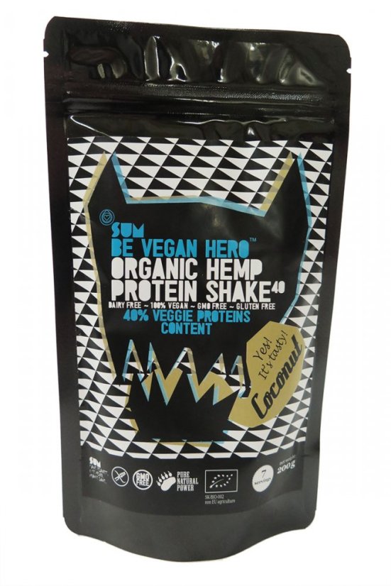 SUM Batido de proteínas de cáñamo Be Vegan Hero Coco, 200 g