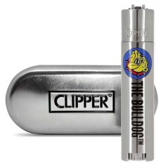 The Bulldog Clipper Silver Metal Lighter + Gaveæske