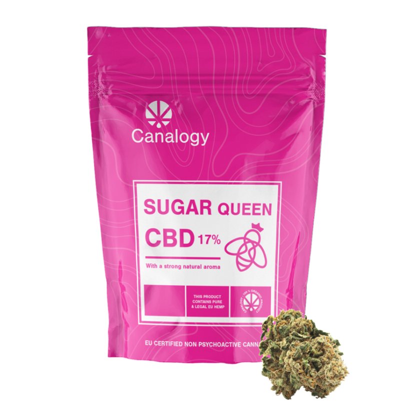 Canalogy Canapa CBD Fiore Zucchero Queen 17%, 1 G - 100 G