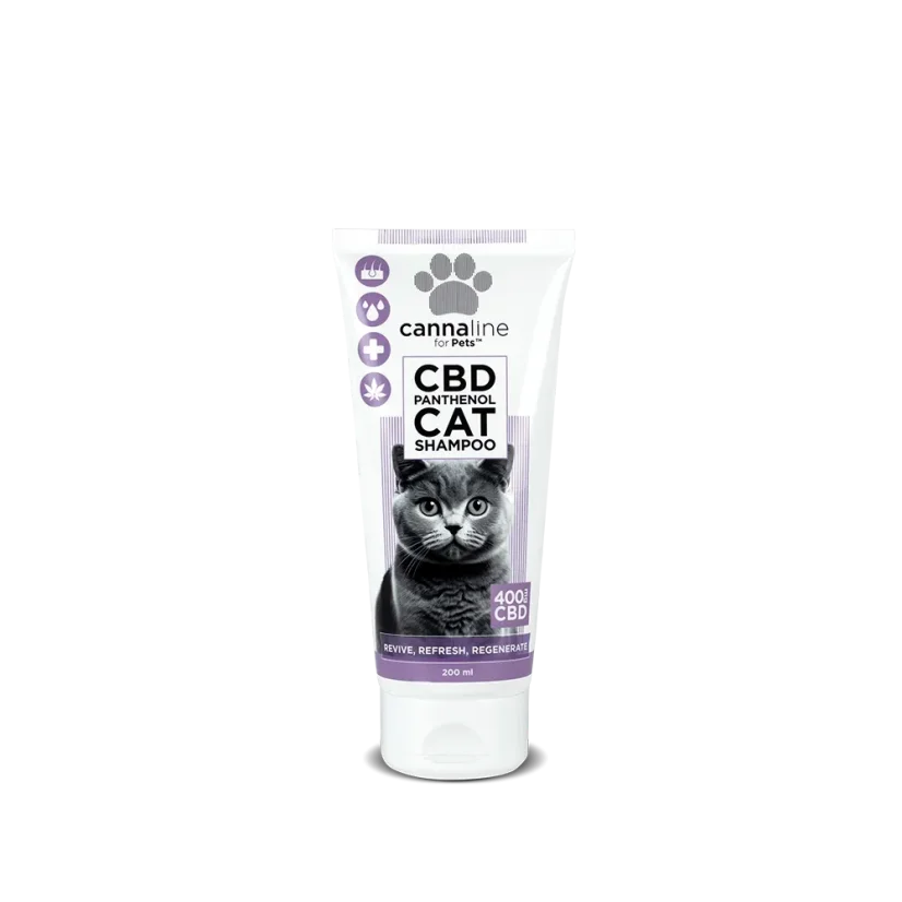 Cannaline Σαμπουάν πανθενόλης CBD Cat, CBD 400 mg, 200 ml