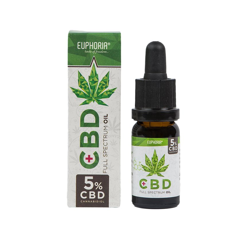 Euphoria Huile de CBD 5% 10 ml, 500mg
