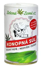Zelená Země Konopná sůl se zeleným pepřem a medvědím česnekem, 165 g