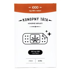 Konopný Táta Adesivos de CBD, 1000 mg de CBD, 10 unidades