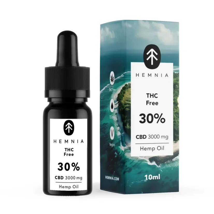 Hemnia Aceite de CBD 30% libre de THC, 3000 mg, 10 ml Hemnia Aceite de CBD 30% libre de THC, 3000 mg, 10 ml