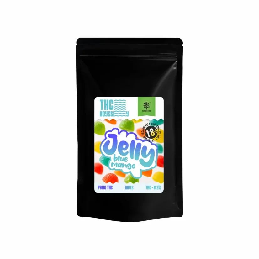 Czech CBD THC Odyssey Jelly Blue Mango, 70 mg THC, 10 pcs