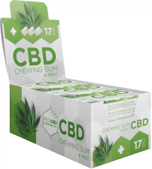 MediCBD Mint CBD Kaugummi (17 mg CBD), 24 Schachteln im Display, 408 g