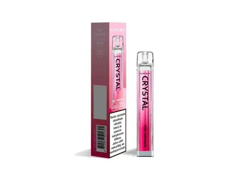 Happ Bar Crystal Vape Pen vaaleanpunainen kranaatti, 2 ml