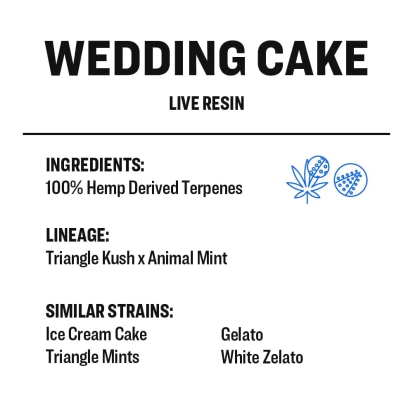 True Terpenes Bröllopstårta av levande harts (2 ml - 960 ml)