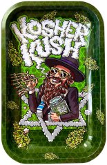 Best Buds Kóšer Kush kovový rolovací podnos stredný, 17x28 cm