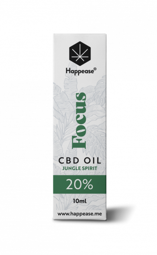 Aceite de CBD Happease Focus Jungle Spirit, 20% CBD, 2000 mg, 10 ml