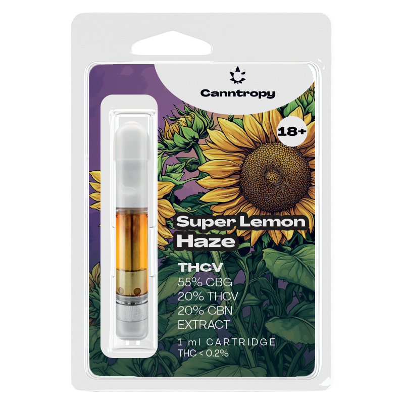 Canntropy THCV Kasetė Super Lemon Haze - 20 % THCV, 60 % CBG, 20 % CBN, 1 ml