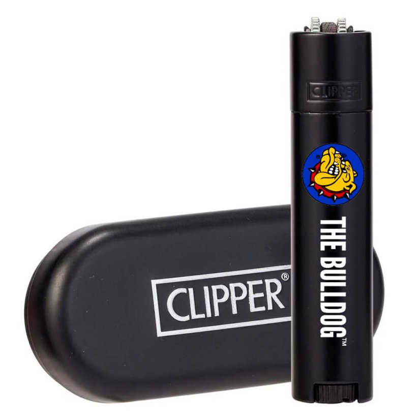 The Bulldog Clipper Mattsvart metalltändare + presentförpackning The Bulldog Clipper Mattsvart metalltändare + presentförpackning