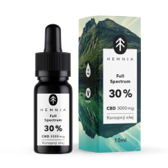 Hemnia Aceite de cáñamo CBD de espectro completo 30%, 3000mg, 10 ml