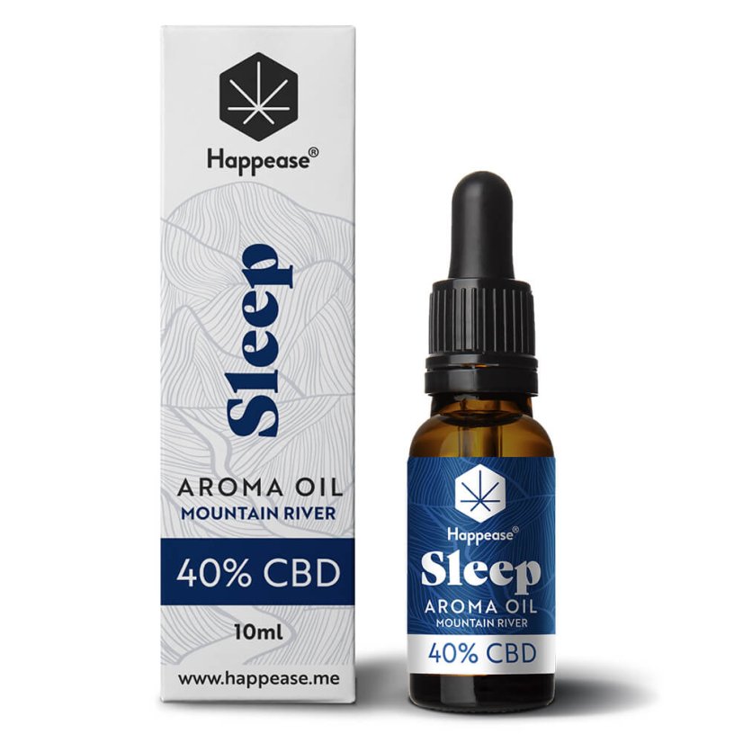 Happease Huile de CBD pour le sommeil Rivière de montagne, 40 % CBD, 4000 mg, 10 ml
