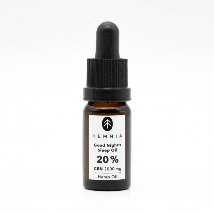 Hemnia Somn de Noapte Buna Ulei de cânepă 20%, 6000 mg CBN, 750 mg CBD, 30 ml