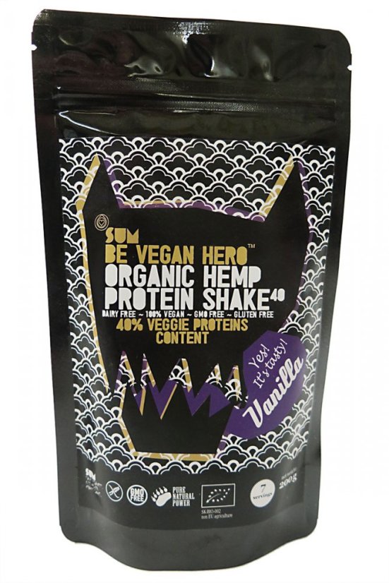 SUM Shake de protéines de chanvre Be Vegan Hero Vanilla, 500 g