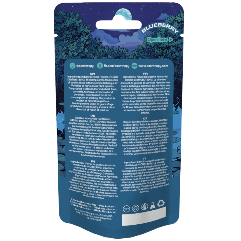 Canntropy H4CBD Cvjetna Blueberry 40 %, 1 g - 100 g
