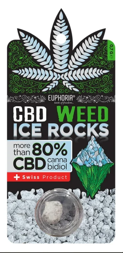 Euphoria 80 % CBD Ice Rock, 0,7 grammaa