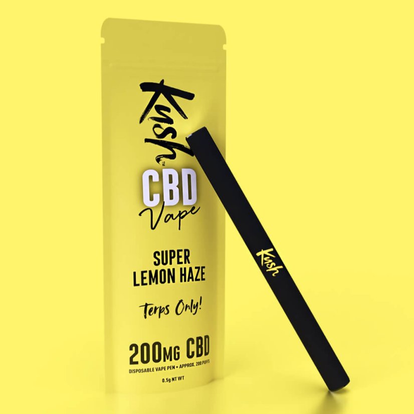 Kush Vape CBD Vape Pen Super Lemon Haze 2.0, 200 mg CBD, 0,5 g