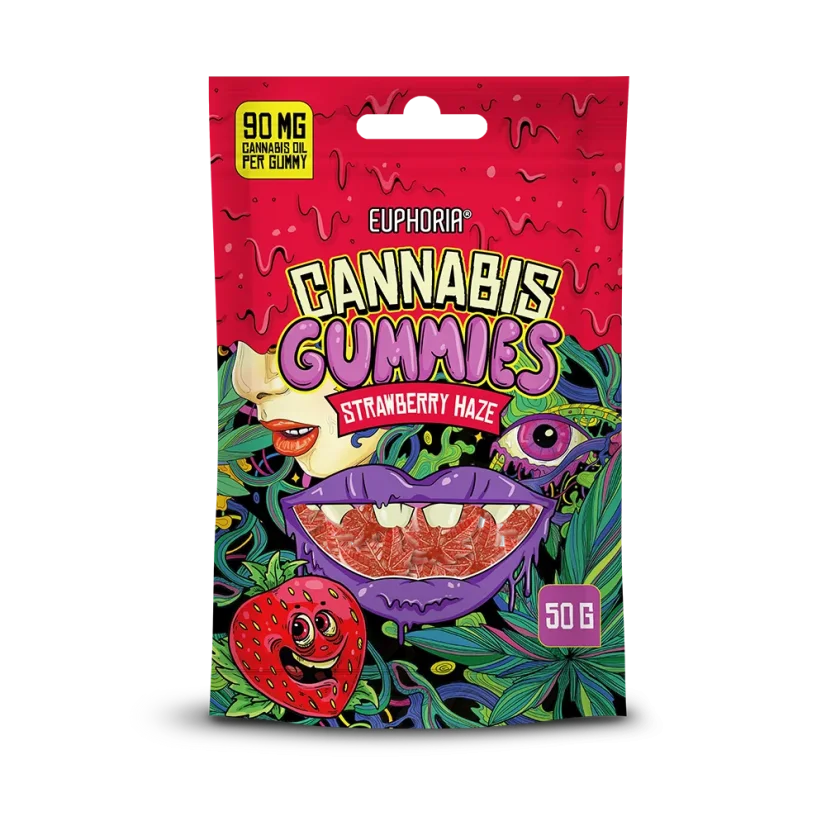Euphoria Cannabis Gummies Strawberry Haze, 50 g