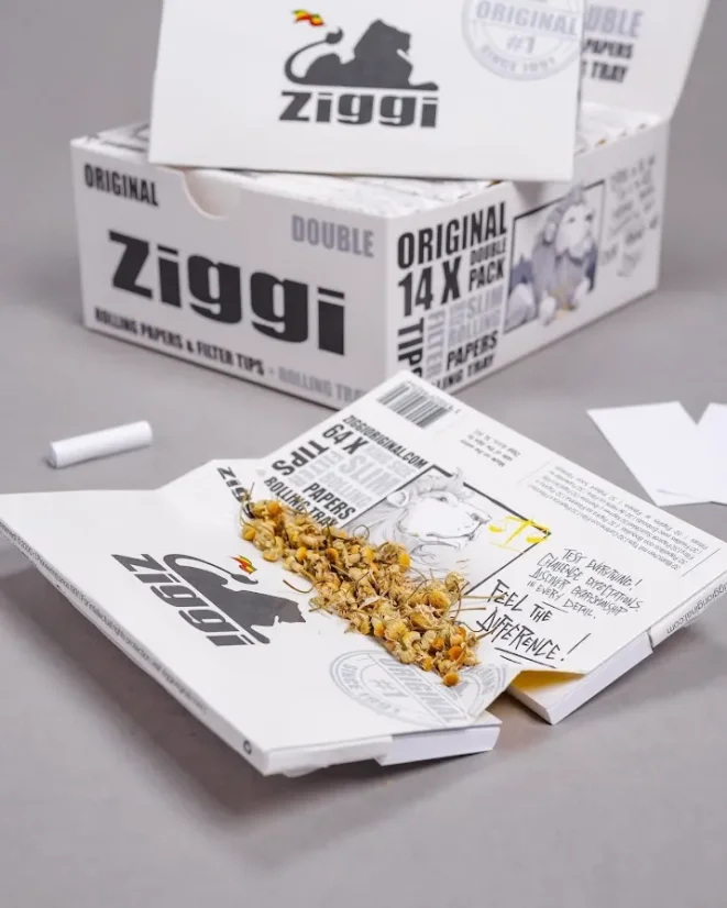 Ziggi Original Double, 64 feuilles à rouler + 64 filtres en carton