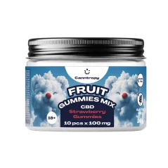 Canntropy CBD Fruit Strawberry Gummies, 10 szt. x 100 mg, 1000 mg CBD, 20 g