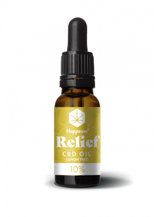 Aceite de CBD Happease Relief Lemon Tree, 10% CBD, 1000 mg, 10 ml