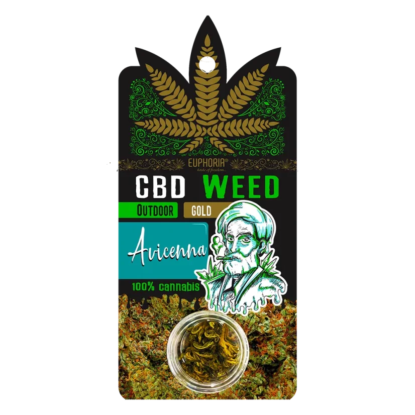 Euphoria CBD Erva Gold Avicenna Outdoor, 0,7 g