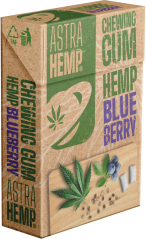 Chewing-gum au cannabis et aux bleuets d'Astra Hemp (sans sucre), 24 g