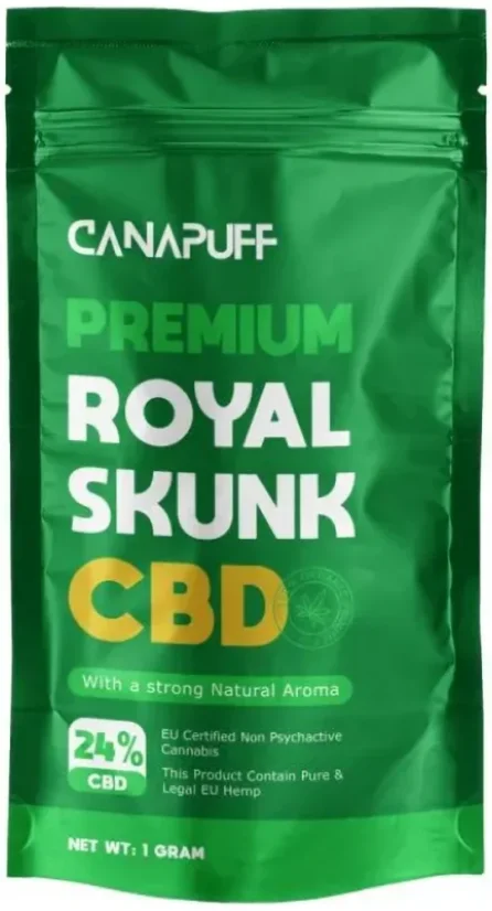 CanaPuff Fleur de chanvre CBD Royal Skunk, CBD 24 %, 1 g - 10 g