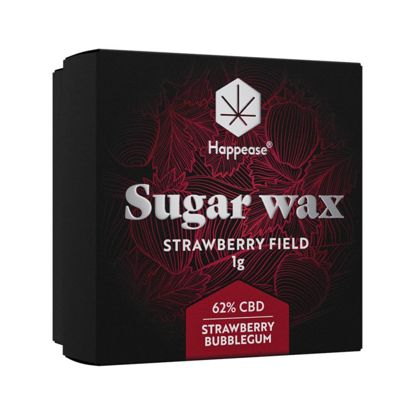 Happease - Extrait Strawberry Field Sugar Wax, 62% CBD, 1 g
