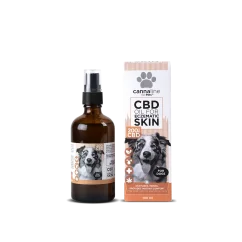 Cannaline Huile de CBD pour la peau eczémateuse des chiens, CBD 200 mg, 100 ml