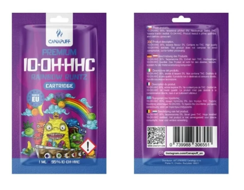 CanaPuff Cartuccia 10-OH-HHC Rainbow Runtz, 10-OH-HHC 95%, 1 ml