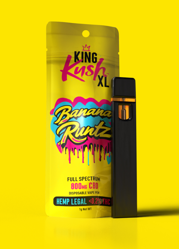 kingpen disposable vape pen King Kush XL CBD Banana Runtz, 800 mg CBD, 1 ml F: Tobacco Does Vape Juice Expire? Select Flavor ::Orange Peach Pineapple Ice