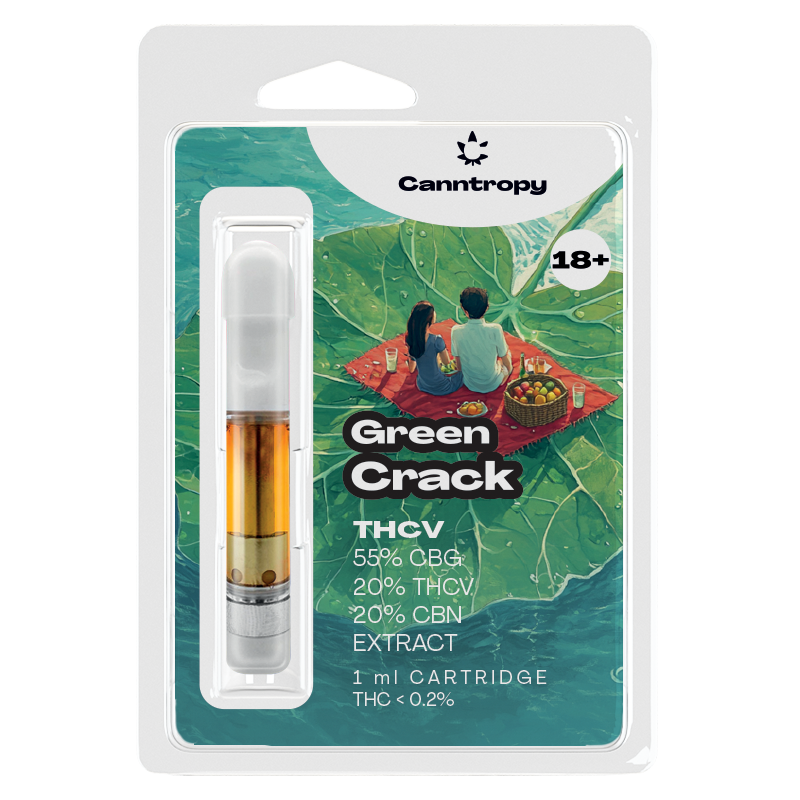 Canntropy THCV-patroon Green Crack - 20 % THCV, 60 % CBG, 20 % CBN, 1 ml