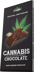 HaZe Cannabis Chocolat Noir aux graines de chanvre - Carton (15 barres)